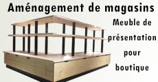 Meuble en bois pour boutique