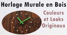 horloge design en bois