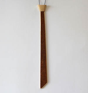 Cravate en bois plaquée de loupe de Tuya - vue 4