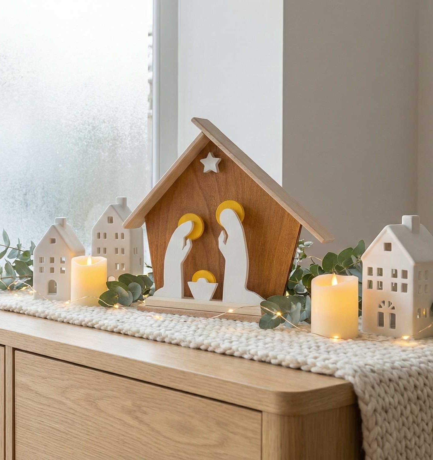 Crèche peinte - vue 2