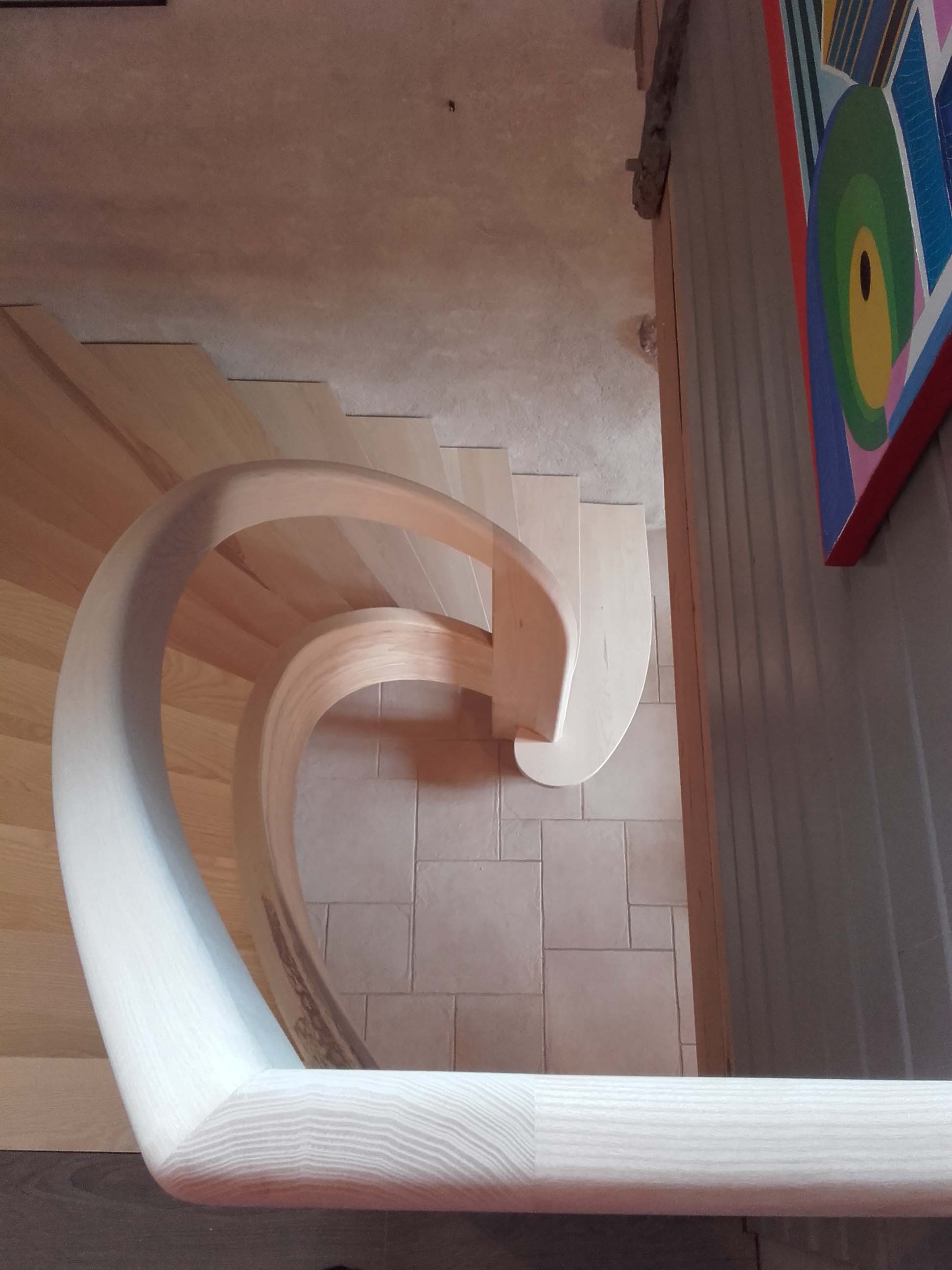 Escalier en lamellé collé - vue 1