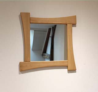 Miroir en alisier de 60 x 60 - vue 1