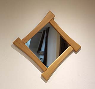 Miroir en alisier de 60 x 60 - vue 3