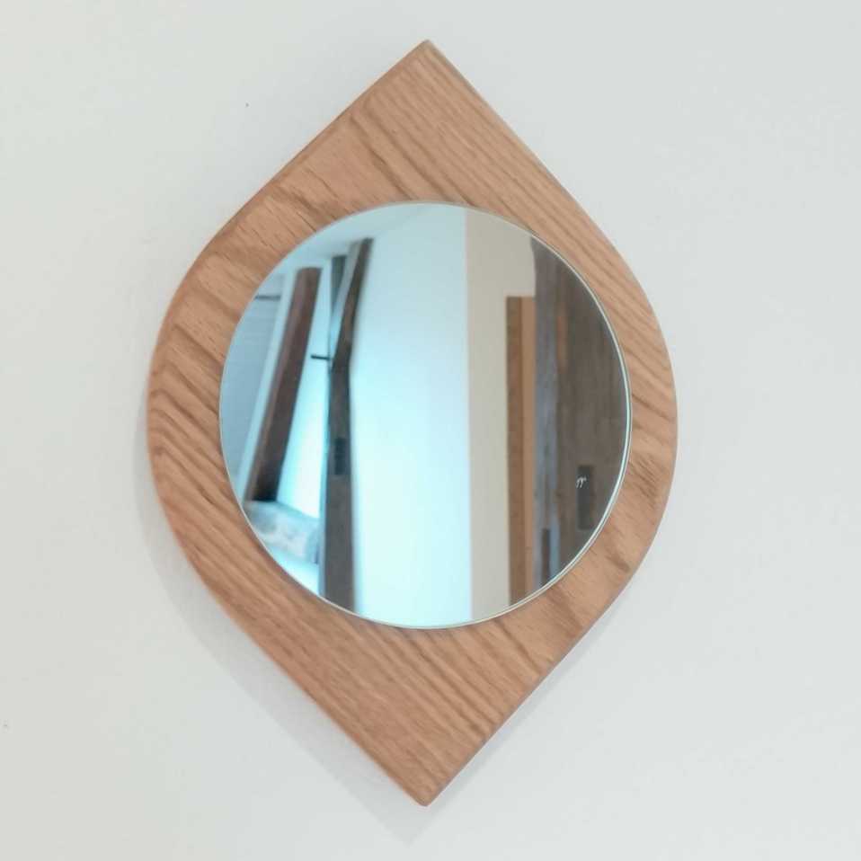 Miroir Mural Organique en Bois Massif (Modulable 4 positions) - vue 3