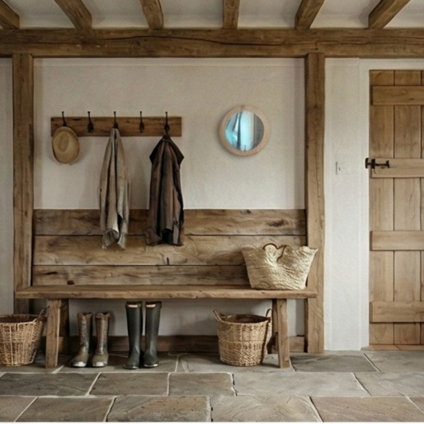 Miroir Mural Rond en Bois Massif (20 cm) - vue 2