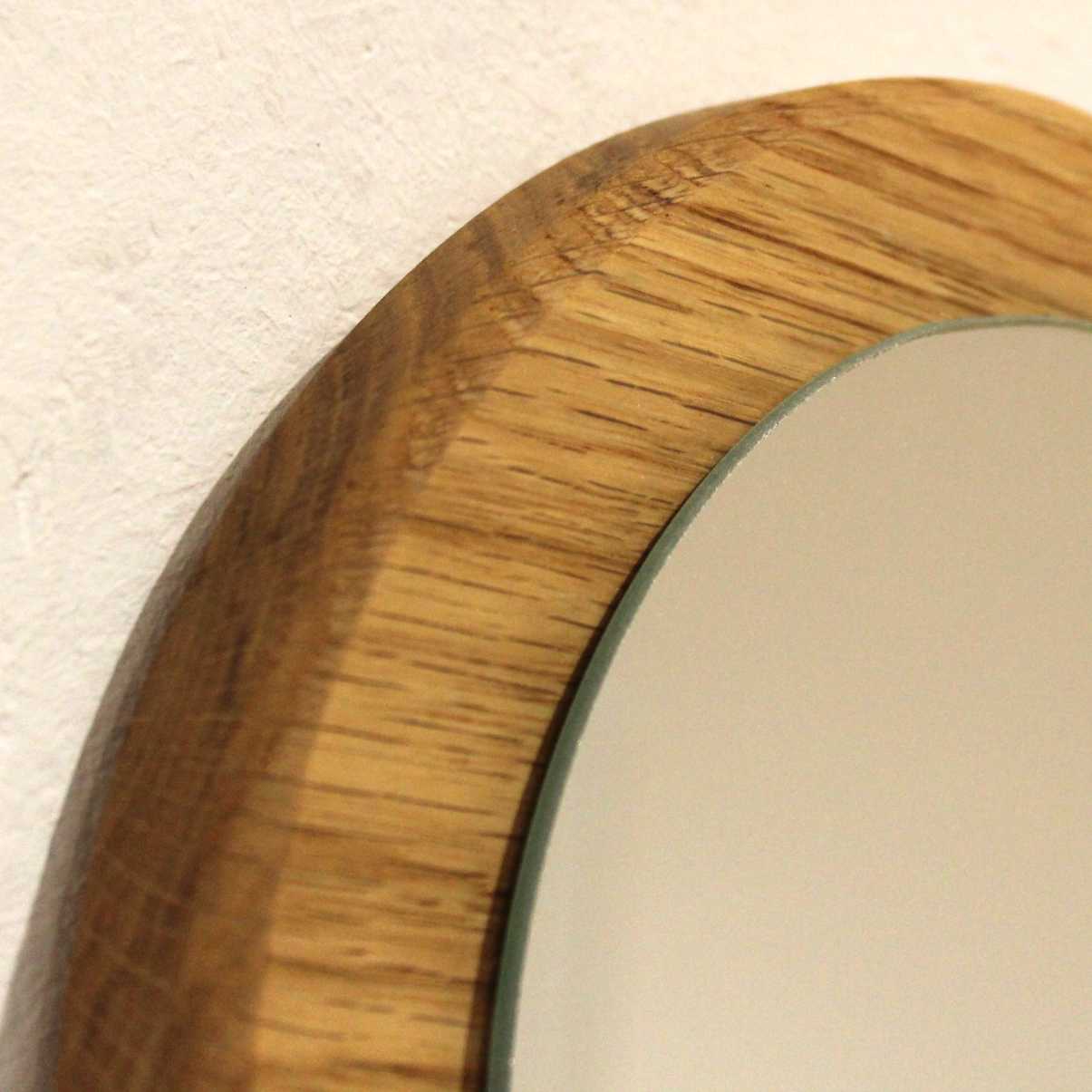 Miroir Mural Rond en Bois Massif (20 cm) - vue 3